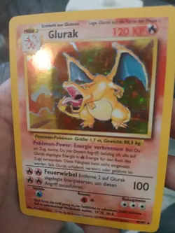 Pokemon TCG German Base Set (Charizard) Glurak 4/102 Unlimited Holo Rare - Image 2