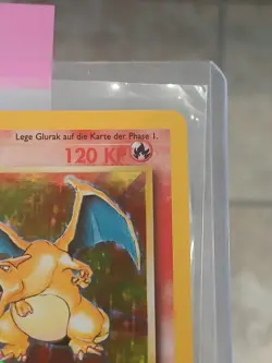 Pokemon TCG German Base Set (Charizard) Glurak 4/102 Unlimited Holo Rare - Image 5