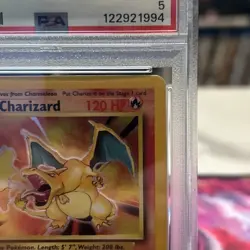 1999 Pokemon Base Set Charizard Holo Rare PSA 5 - Image 3