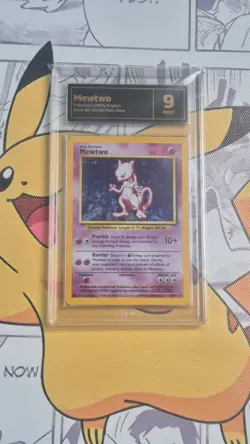 1999 Pokemon TCG Mewtwo Base Set Holo Unlimited Rare Card 10/102 GRADE 9 - Image 1