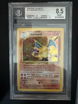 BGS 8.5 1999 Pokemon Base Set Unlimited Holo Charizard Blastoise and Venusaur. - Image 4