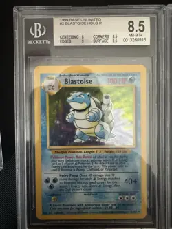 BGS 8.5 1999 Pokemon Base Set Unlimited Holo Charizard Blastoise and Venusaur. - Image 5