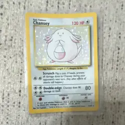 Wizards of the Coast Pokemon TCG Chansey 3/102 Base Set Holo Rare 120 HP 1999 - Image 1