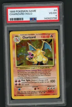 1999 Pokemon Base Set Charizard Holo 4/102 PSA 4 VG-EX Unlimited WOTC - Image 1