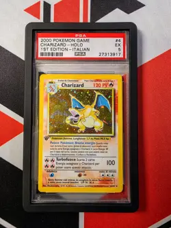 CHARIAZARD HOLO 1ST EDITION 4/102 PSA 5 POKEMON BASE SET ITALIAN 2000 - Image 1