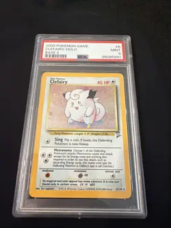 1999 POKEMON BASE SET UNLIMITED #5 CLEFAIRY-HOLO PSA 9 - Image 1