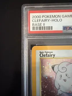 1999 POKEMON BASE SET UNLIMITED #5 CLEFAIRY-HOLO PSA 9 - Image 3