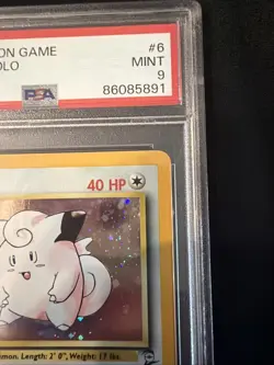 1999 POKEMON BASE SET UNLIMITED #5 CLEFAIRY-HOLO PSA 9 - Image 4
