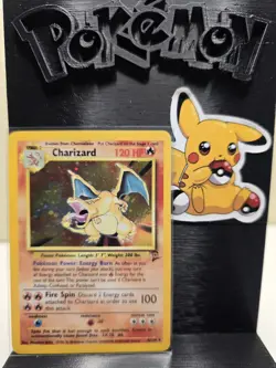2000 TCG Pokemon Charizard Holo Rare #4/130 Base Set 2, NM. - Image 1