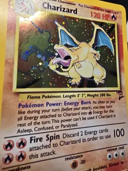 2000 TCG Pokemon Charizard Holo Rare #4/130 Base Set 2, NM. - Image 4