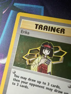 Erika (16) Unlimited Holo Holo Rare Gym Heroes 016/132 LP+ Pokemon Card TCG - Image 2