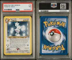 Pokemon TCG Togetic Neo Genesis 16 Holo Unlimited Rare Card Psa 7 Near Mint - Image 2