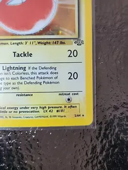 Pokemon TCG Electrode Jungle Holo Rare Card 2/64 1st Edition Near Mint WOTC - Image 3