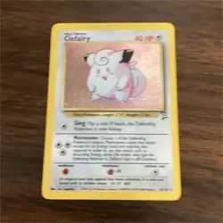Clefairy 006/130 Base Set 2 Holo Rare 40 HP Pokemon TCG English Sugimori - Image 1