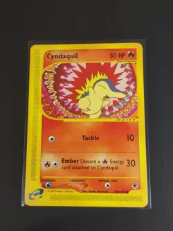Pokemon TCG Cyndaquil Non-Holo Expedition Base Set E-reader 105/165 WOTC LP+ - Image 1