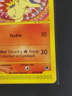 Pokemon TCG Cyndaquil Non-Holo Expedition Base Set E-reader 105/165 WOTC LP+ - Image 5