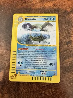 Nintendo Pokemon TCG Blastoise Expedition Base Set Holo Rare 4/165 2002 Eng 100 - Image 1