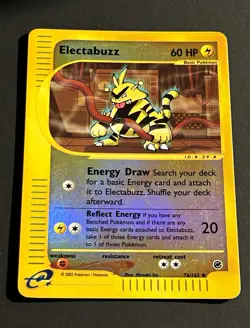 Nintendo Pokemon TCG Electabuzz 76/165 Expedition Base Set Holo Unc EN 2002 60HP - Image 1