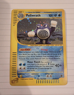 Pokemon TCG Poliwrath 24/165 Expedition Base Set Holo Rare 2002 Stage 2 100 HP - Image 1