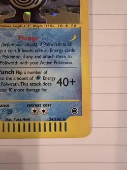 Pokemon TCG Poliwrath 24/165 Expedition Base Set Holo Rare 2002 Stage 2 100 HP - Image 4