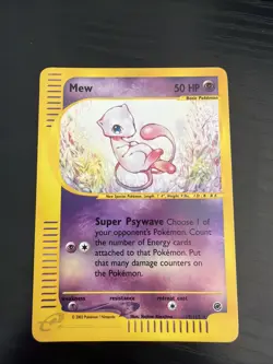 Pokemon Mew 19/165 Expedition Reverse Holo Rare E-Reader WOTC 2002 EX/LP - Image 1