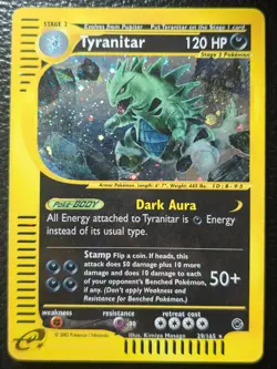TYRANITAR 29/165 Holo Rare Expedition Base Set Pokemon Lightly Played - Image 1
