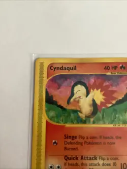 2002 Cyndaquil 104/165 Pokemon Expedition Base Set LP - Image 3
