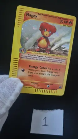 Magby Holo Rare 17/165 E-Series Expedition Base Set WOTC Vintage Pokemon - NM 🔥 - Image 2