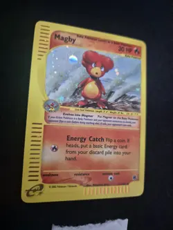 Magby Holo Rare 17/165 E-Series Expedition Base Set WOTC Vintage Pokemon - NM 🔥 - Image 3