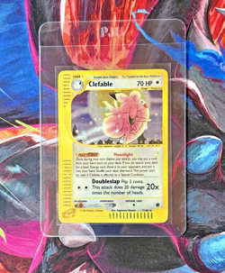 2002 Vintage Pokemon Clefable 7/165 Expedition Holo Rare E Reader Card - LP - Image 1