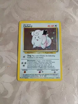 1999 Pokemon TCG Base Set Clefairy 5/102 English Holo Rare LP/MP - Image 1