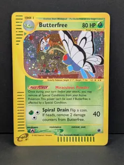 Butterfree 005/165 Expedition Base Set Holo Ultra Rare Pokemon TCG Nintendo MP+ - Image 1
