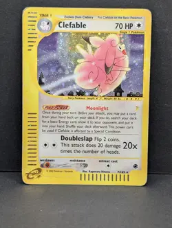 Clefable 007/165 Expedition Base Set Holo Ultra Rare Pokemon TCG Nintendo HP - Image 1