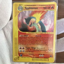 Pokemon TCG Typhlosion 028/165 Expedition Base Set Holo Rare 100HP Eng 2002 - Image 1