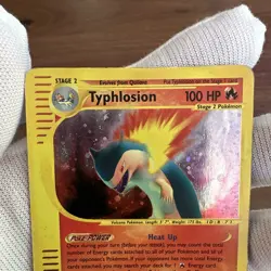 Pokemon TCG Typhlosion 028/165 Expedition Base Set Holo Rare 100HP Eng 2002 - Image 4