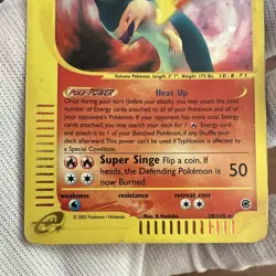 Pokemon TCG Typhlosion 028/165 Expedition Base Set Holo Rare 100HP Eng 2002 - Image 5