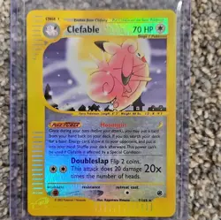 Pokemon TCG Clefable 007/165 Expedition Reverse Holo Rare English LP - Image 1