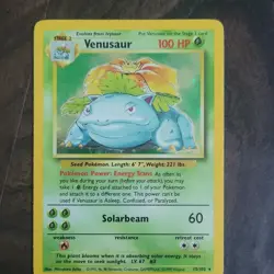 Wizards of the Coast Pokemon TCG Venusaur Base Set Holo Rare 15/102, English - Image 1