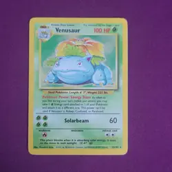 Wizards of the Coast Pokemon TCG Venusaur Base Set Holo Rare 15/102, English - Image 3