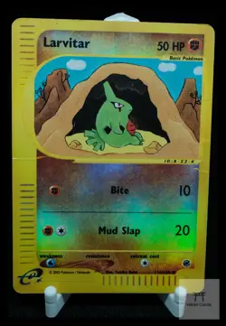 Pokemon Larvitar 116/165 Expedition Base Set Reverse Holo English DMG - Image 1