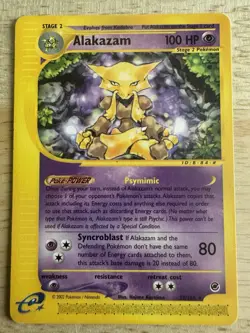 Pokemon TCG Alakazam 33/165 Expedition Base Set Non Holo Rare WOTC Vintage Card - Image 1