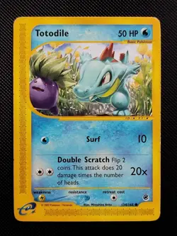 (LP) Totodile 132/165 2002 Expedition Base Set Regular Pokemon Card - Image 1