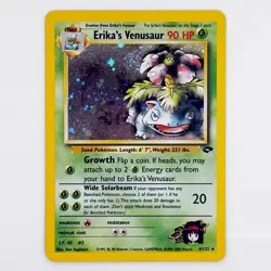 Pokemon Erika’s Venusaur #4 Gym Challenge Holo Rare Swirl Card NM/LP WotC 2000 - Image 2