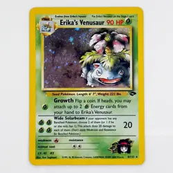 Pokemon Erika’s Venusaur #4 Gym Challenge Holo Rare Swirl Card NM/LP WotC 2000 - Image 4