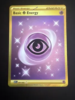 Pokemon TCG Psychic Energy 207/165 Scarlet & Violet 151 Gold Hyper Rare NM - Image 1