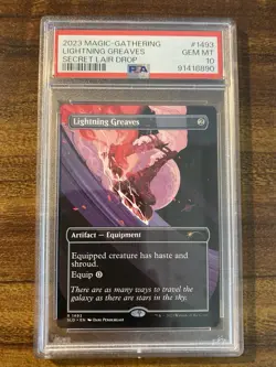 MTG✨LIGHTNING GREAVES Borderless/Ext Art✨SLD PSA 10 RARE Artifact 2023 LOW POP ! - Image 1