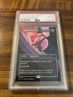 MTG✨LIGHTNING GREAVES Borderless/Ext Art✨SLD PSA 10 RARE Artifact 2023 LOW POP ! - Image 5