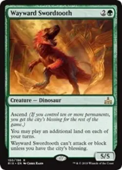 Wayward Swordtooth LP, S-Chinese MTG Rivals of Ixalan - Image 1