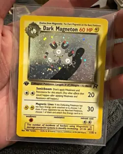 Pokemon TCG Dark Magneton 11/82 1st Edition Holo Rare Team Rocket 2000 WOTC - Image 1