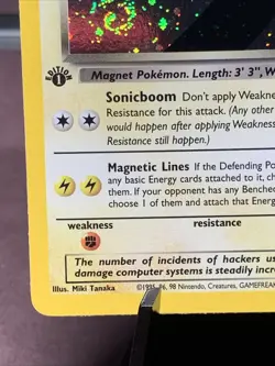Pokemon TCG 1st Edition Dark Magneton 11/82 Team Rocket Holo VTG WOTC NM- Swirl - Image 5